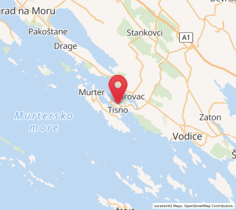 Map of Tisno, Šibenik-Knin