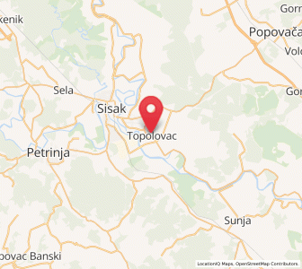 Map of Topolovac, County of Sisak-Moslavina