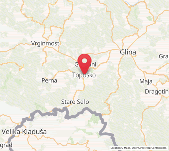 Map of Topusko, County of Sisak-Moslavina