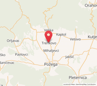 Map of Trenkovo, County of Požega-Slavonia