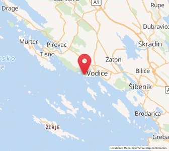 Map of Tribunj, Šibenik-Knin