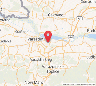 Map of Trnovec Bartolovečki, County of Varaždin