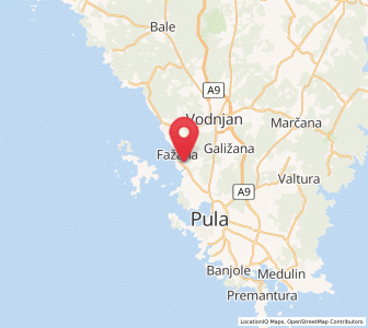 Map of Valbandon, Istria