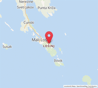 Map of Veli Lošinj, County of Primorje-Gorski Kotar