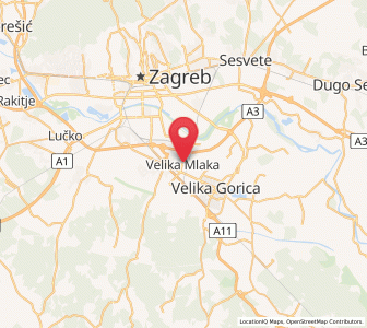 Map of Velika Mlaka, County of Zagreb