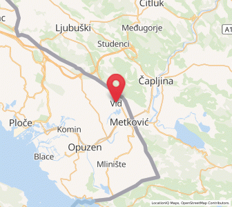 Map of Vid, Dubrovnik-Neretva