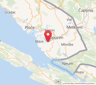 Map of Vlaka, Dubrovnik-Neretva