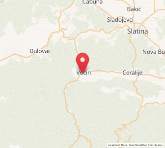 Map of Voćin, County of Virovitica-Podravina