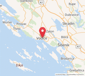 Map of Vodice, Šibenik-Knin