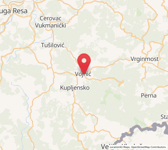 Map of Vojnić, Karlovac