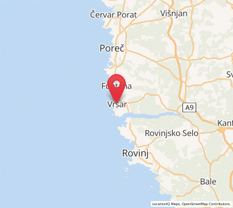 Map of Vrsar, Istria