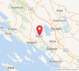 Map of Zaton, Šibenik-Knin