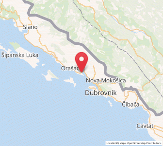 Map of Zaton, Dubrovnik-Neretva