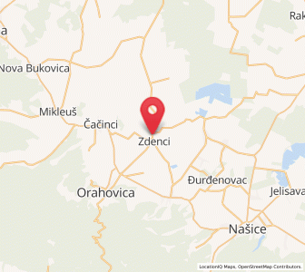 Map of Zdenci, County of Virovitica-Podravina