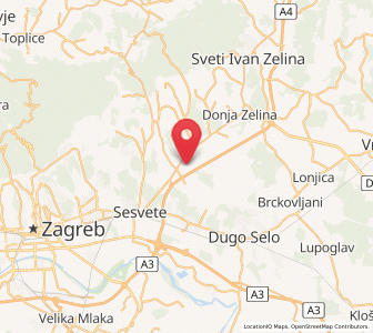 Map of Žerjavinec, City of Zagreb