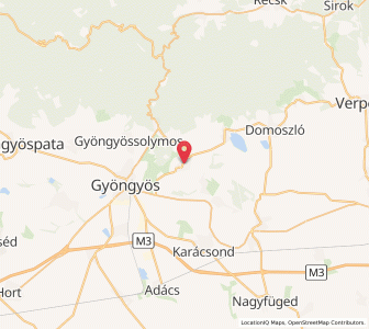 Map of Abasár, Heves