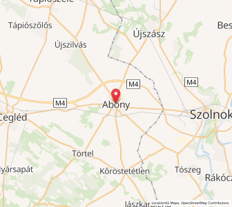 Map of Abony, Pest
