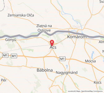 Map of Ács, Komárom-Esztergom