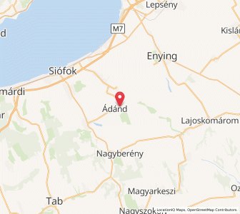 Map of Ádánd, Somogy