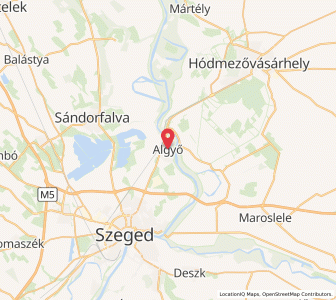Map of Algyő, Csongrád-Csanád