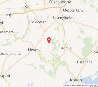 Map of Átány, Heves