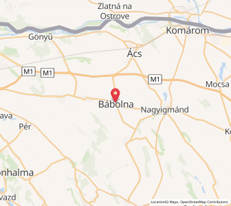 Map of Bábolna, Komárom-Esztergom