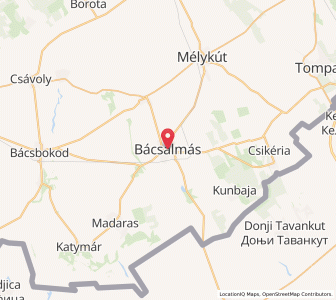Map of Bácsalmás, Bács-Kiskun