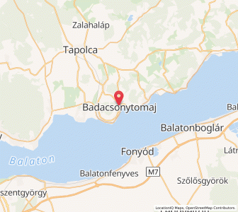Map of Badacsonytomaj, Veszprém