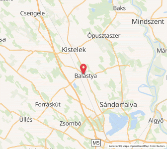 Map of Balástya, Csongrád-Csanád