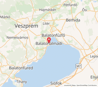 Map of Balatonalmádi, Veszprém