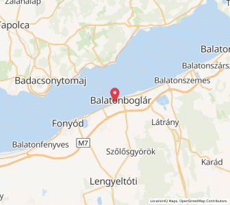 Map of Balatonboglár, Somogy