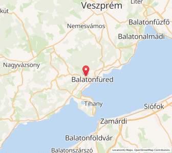 Map of Balatonfüred, Veszprém