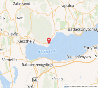 Map of Balatongyörök, Zala