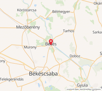 Map of Békés