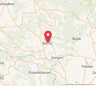 Map of Bercel, Nógrád