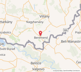 Map of Beremend, Baranya