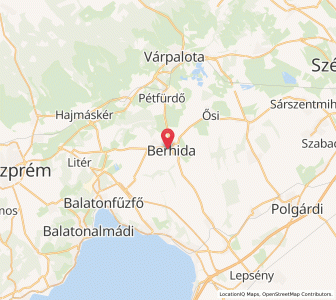 Map of Berhida, Veszprém
