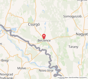 Map of Berzence, Somogy