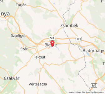 Map of Bicske, Fejér