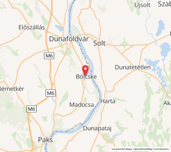 Map of Bölcske, Tolna
