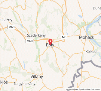 Map of Bóly, Baranya