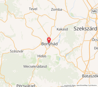Map of Bonyhád, Tolna