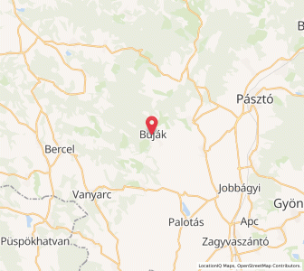 Map of Buják, Nógrád