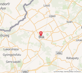 Map of Bük, Vas