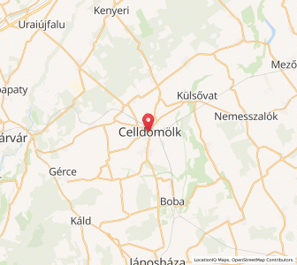 Map of Celldömölk, Vas