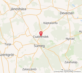 Map of Csabrendek, Veszprém