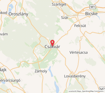 Map of Csákvár, Fejér