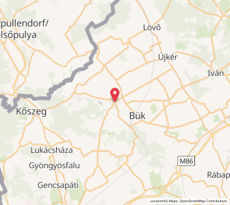 Map of Csepreg, Vas