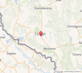 Map of Csurgó, Somogy
