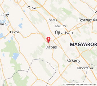 Map of Dabas, Pest